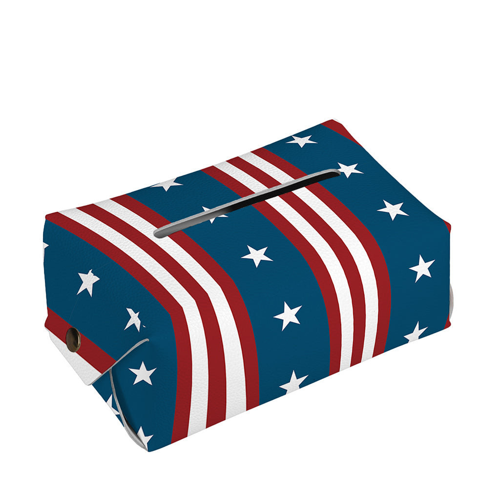 USA Independence Day Pattern Print Rectangle Tissue Box Cover