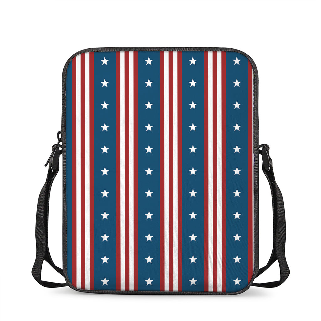 USA Independence Day Pattern Print Rectangular Crossbody Bag