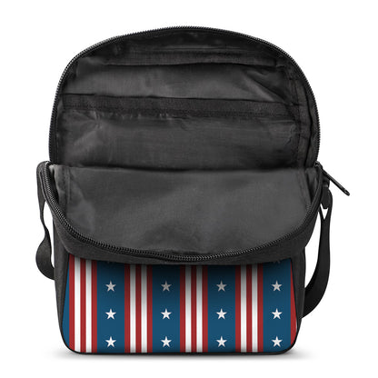 USA Independence Day Pattern Print Rectangular Crossbody Bag