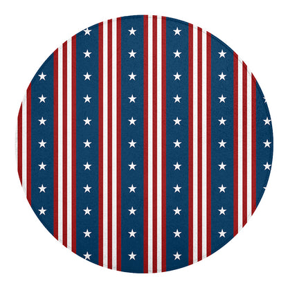 USA Independence Day Pattern Print Round Blanket