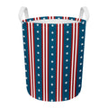 USA Independence Day Pattern Print Round Laundry Basket