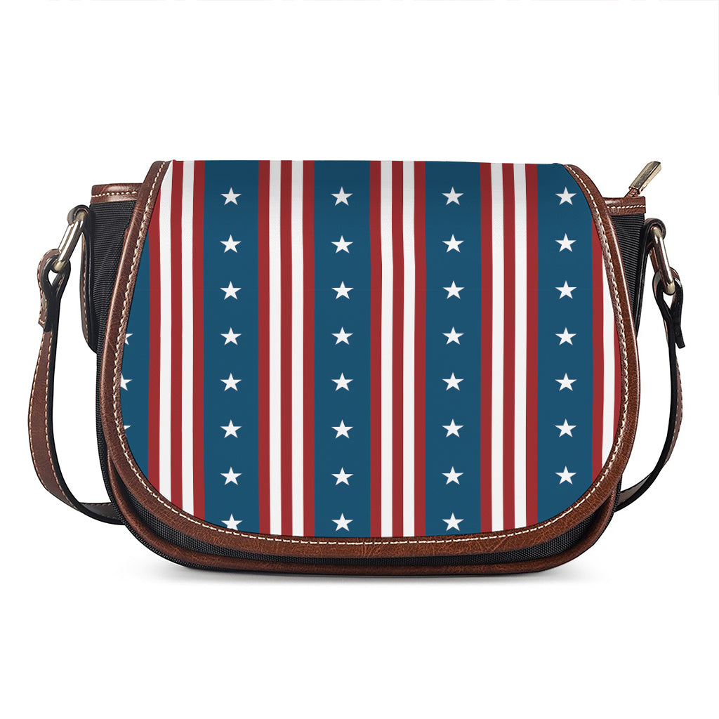 USA Independence Day Pattern Print Saddle Bag
