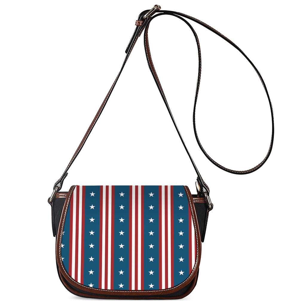 USA Independence Day Pattern Print Saddle Bag