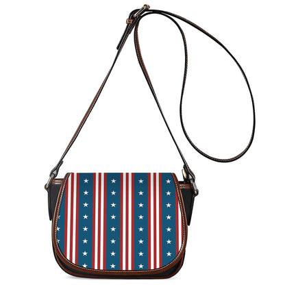 USA Independence Day Pattern Print Saddle Bag