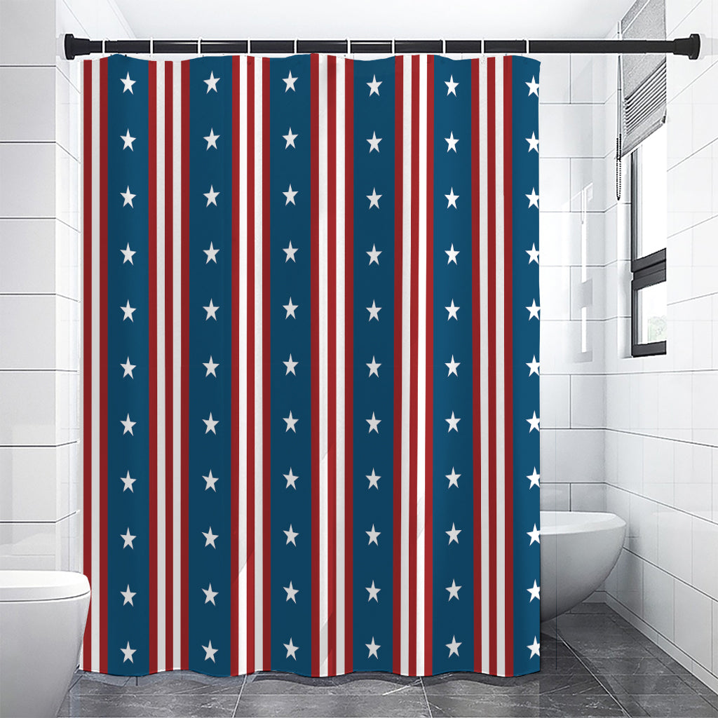 USA Independence Day Pattern Print Shower Curtain