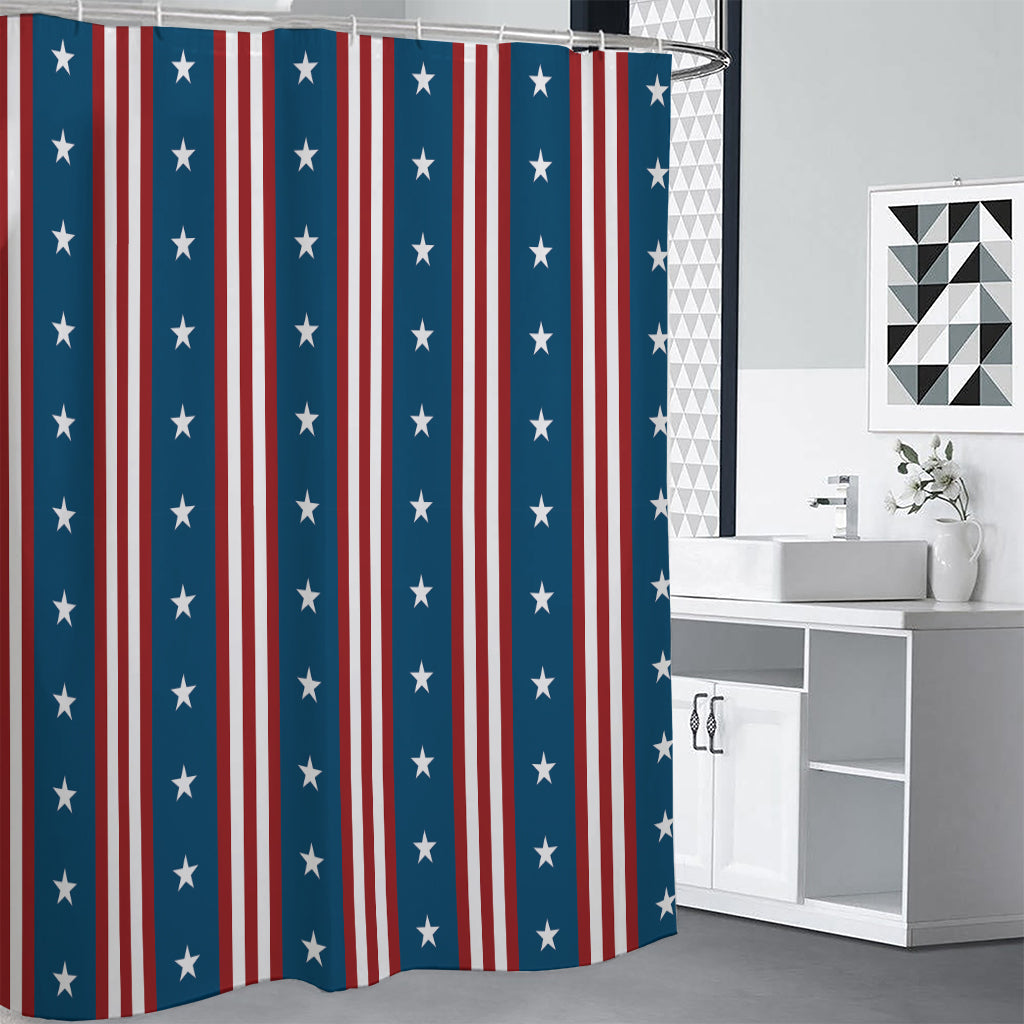 USA Independence Day Pattern Print Shower Curtain