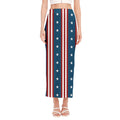 USA Independence Day Pattern Print Side Slit Maxi Skirt
