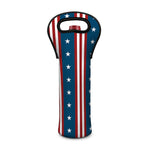 USA Independence Day Pattern Print Single Neoprene Wine Tote