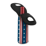 USA Independence Day Pattern Print Single Neoprene Wine Tote