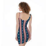 USA Independence Day Pattern Print Sleeveless Bodycon Dress