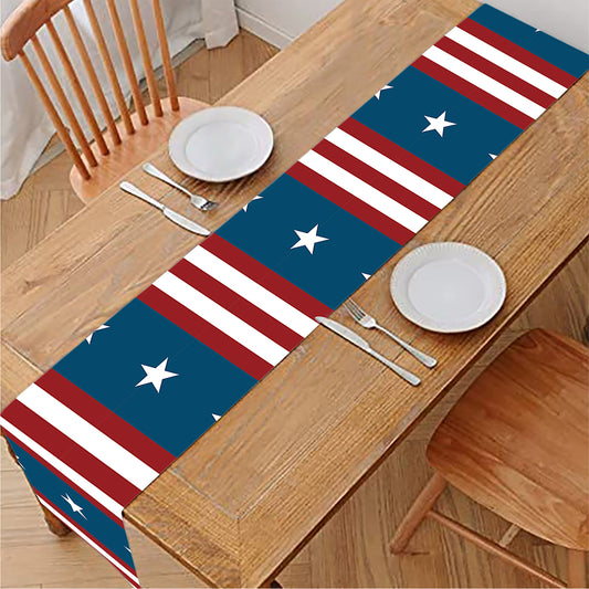 USA Independence Day Pattern Print Table Runner