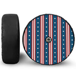 USA Independence Day Pattern Print Tire Cover With Camera Hole