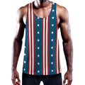 USA Independence Day Pattern Print Men's Workout Tank Top