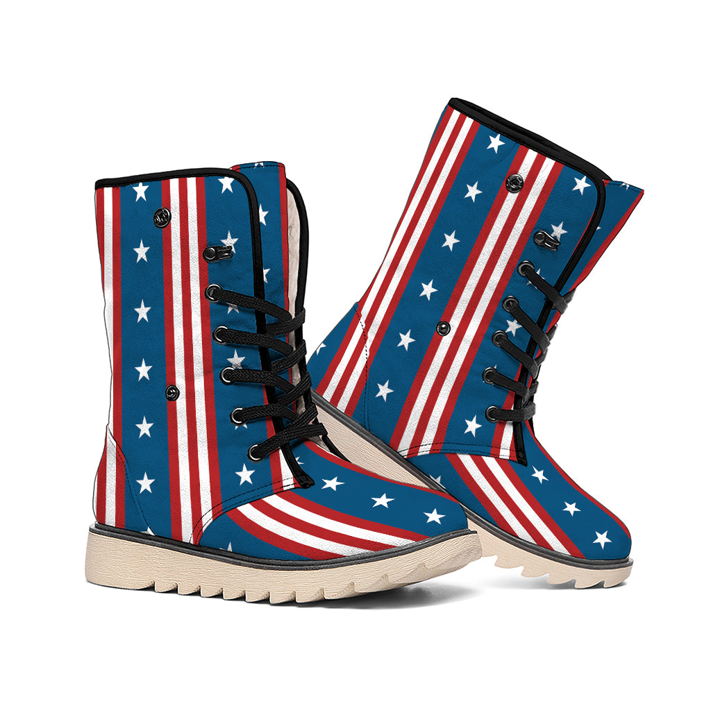 USA Independence Day Pattern Print Winter Boots