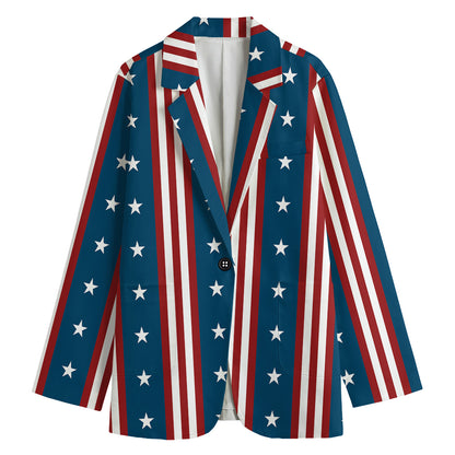 USA Independence Day Pattern Print Women's Blazer