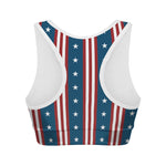 USA Independence Day Pattern Print Women's Sports Bra