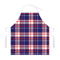 USA Patriotic Plaid Print Adjustable Apron