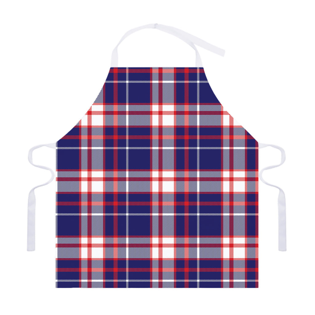 USA Patriotic Plaid Print Adjustable Apron