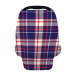 USA Patriotic Plaid Print Baby Seat Cover