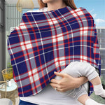 USA Patriotic Plaid Print Baby Seat Cover