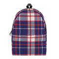 USA Patriotic Plaid Print School Backpack