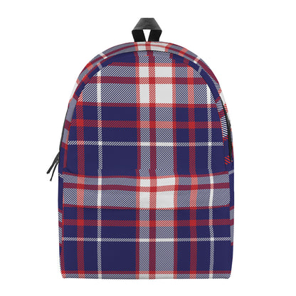 USA Patriotic Plaid Print Backpack