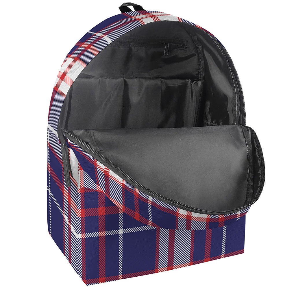 USA Patriotic Plaid Print Backpack