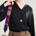USA Patriotic Plaid Print Bag Strap