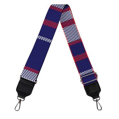 USA Patriotic Plaid Print Bag Strap
