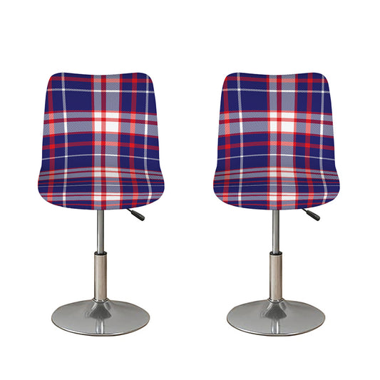 USA Patriotic Plaid Print Bar Stool Covers