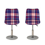 USA Patriotic Plaid Print Bar Stool Covers