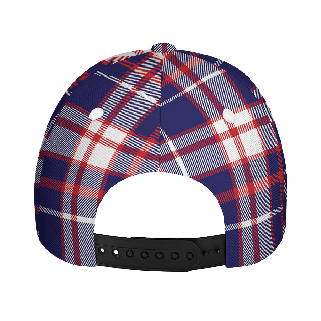 USA Patriotic Plaid Print Baseball Cap