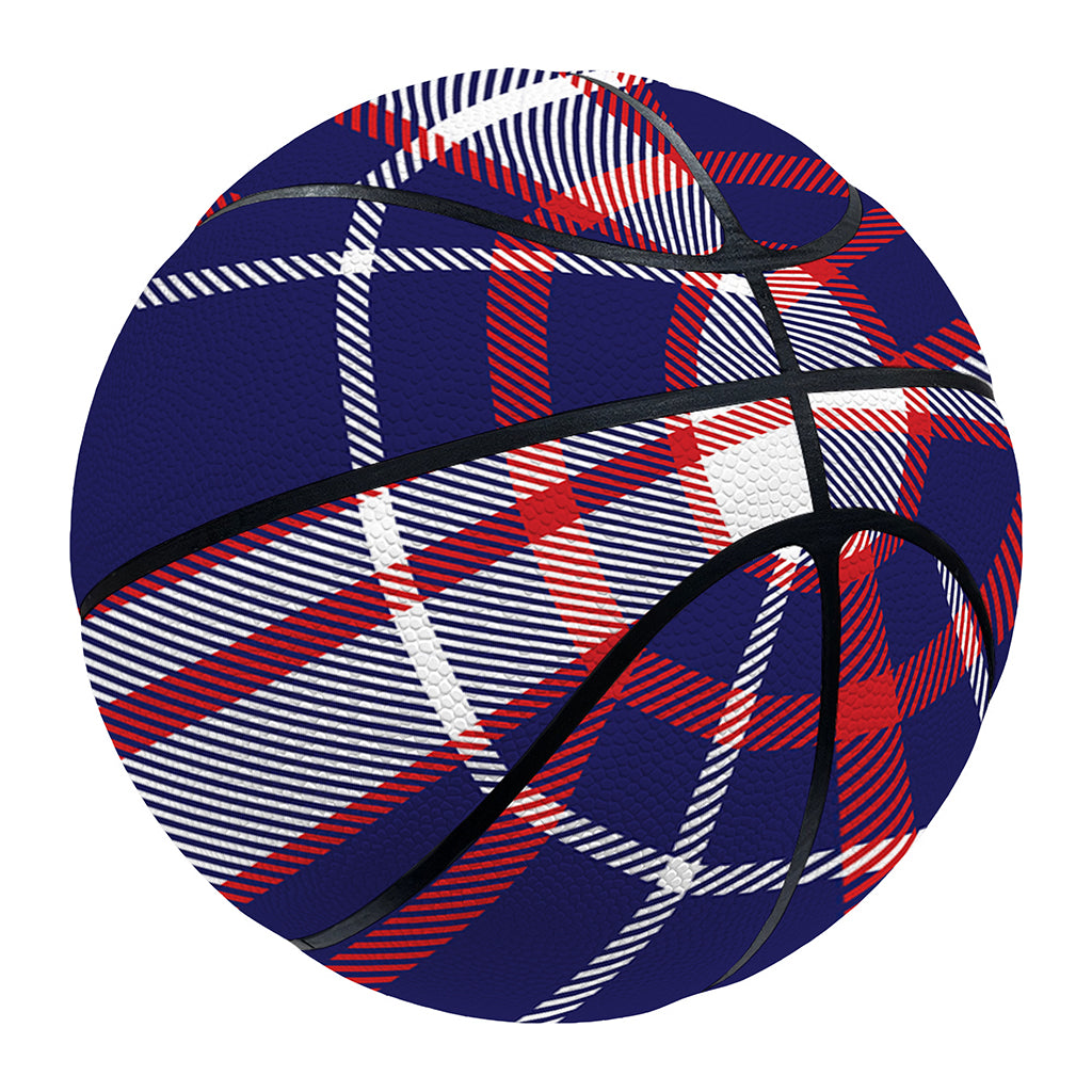 USA Patriotic Plaid Print Basketball