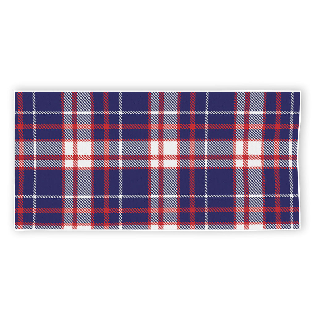 USA Patriotic Plaid Print Beach Towel