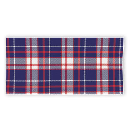 USA Patriotic Plaid Print Beach Towel
