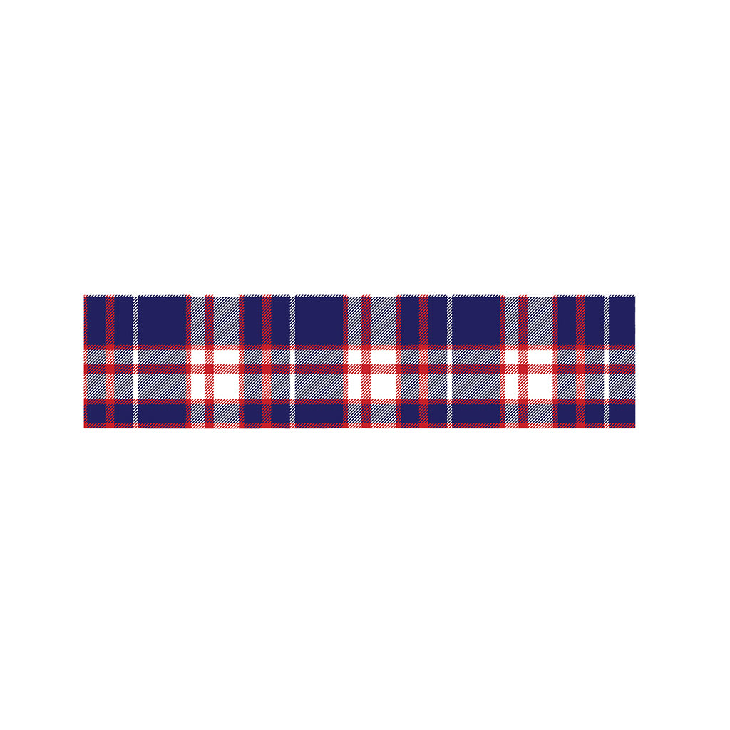 USA Patriotic Plaid Print Bed Runner