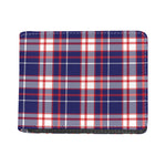 USA Patriotic Plaid Print Bifold Wallet
