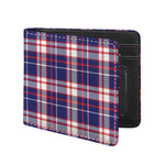 USA Patriotic Plaid Print Bifold Wallet