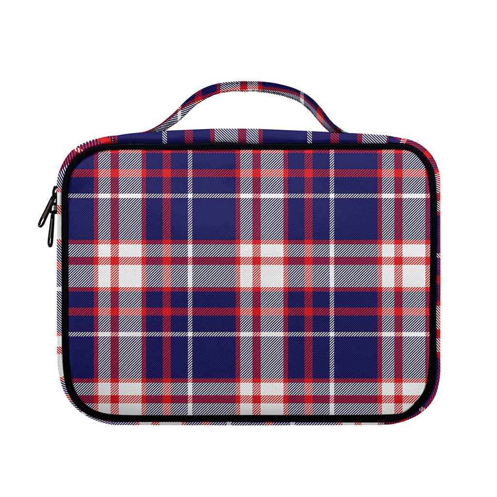 USA Patriotic Plaid Print Briefcase Bible Bag
