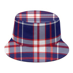 USA Patriotic Plaid Print Bucket Hat