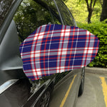 USA Patriotic Plaid Print Car Side Mirror Covers