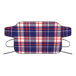 USA Patriotic Plaid Print Car Windshield Snow Cover