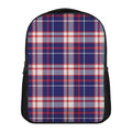 USA Patriotic Plaid Print Casual Backpack
