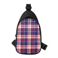 USA Patriotic Plaid Print Sling Bag