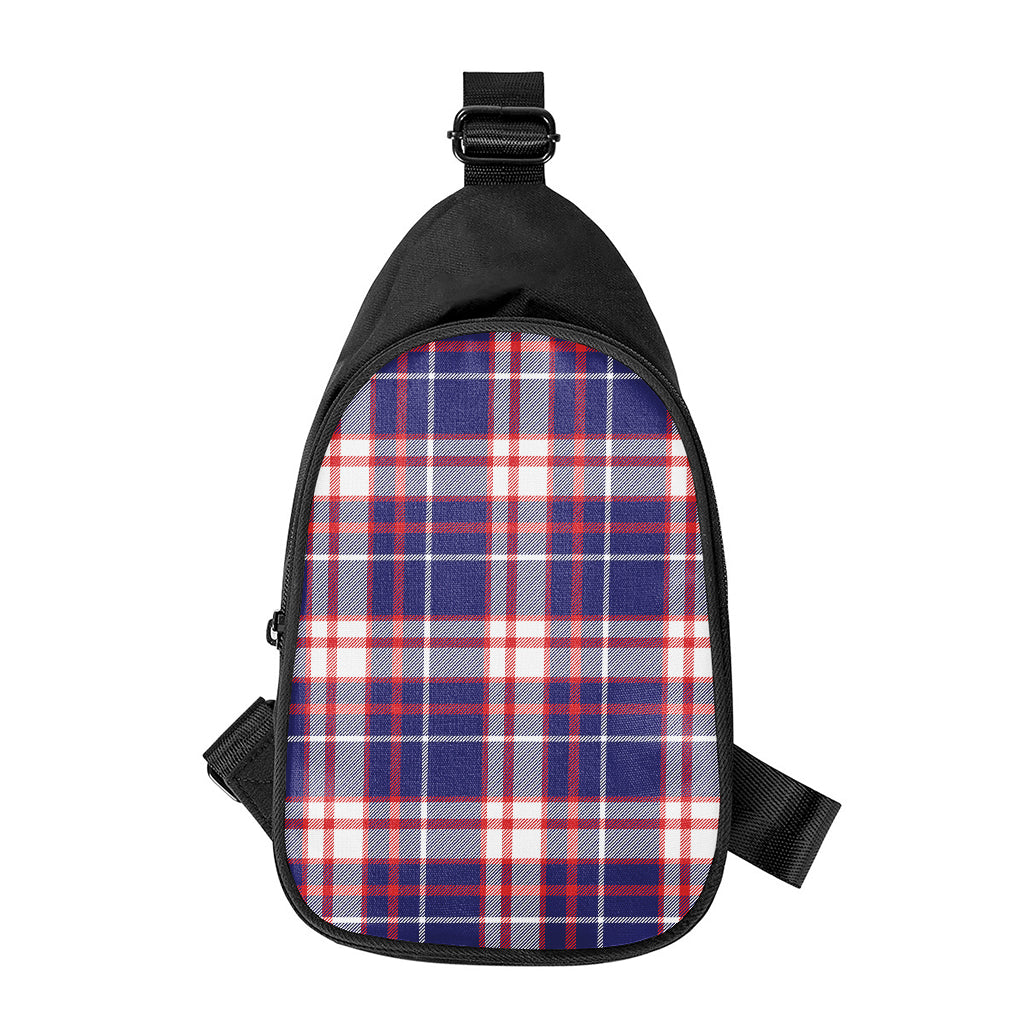 USA Patriotic Plaid Print Chest Bag
