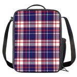 USA Patriotic Plaid Print Crossbody Lunch Bag