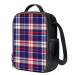 USA Patriotic Plaid Print Crossbody Lunch Bag