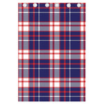 USA Patriotic Plaid Print Curtain