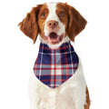 USA Patriotic Plaid Print Dog Bandana