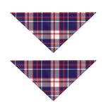 USA Patriotic Plaid Print Dog Bandana